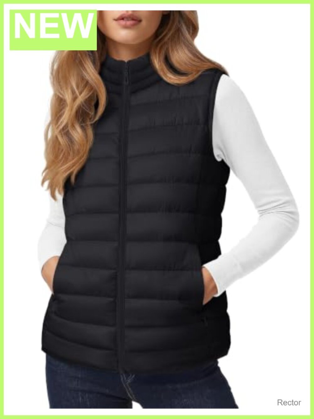 Women's Quilted Puffer Vest Lightweight Sleeveless Puffy Jacket